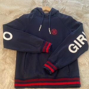 G/FORE “GIRLS GOLF TOO” HOODIE NAVY BLUE SIZE S